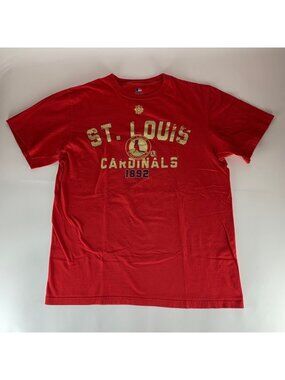 St Louis Cardinals MLB Retro Red Short Sleeve Crewneck Shirt Mens Large